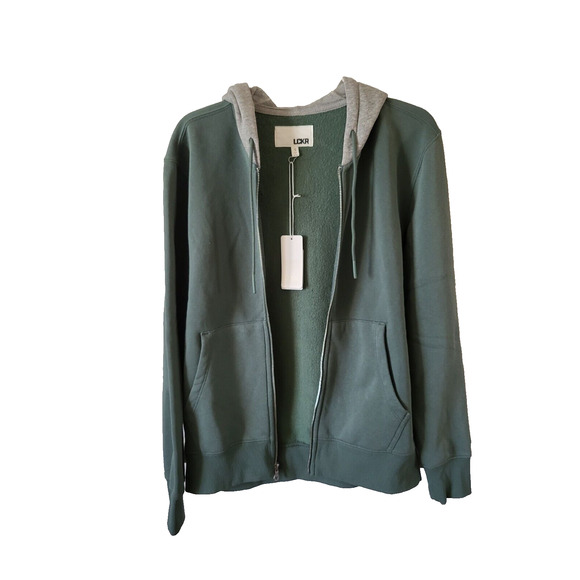 Men's LCKR Long Sleeve Full Zip Hooded Jacket, Size Small- Green - Picture 2 of 5